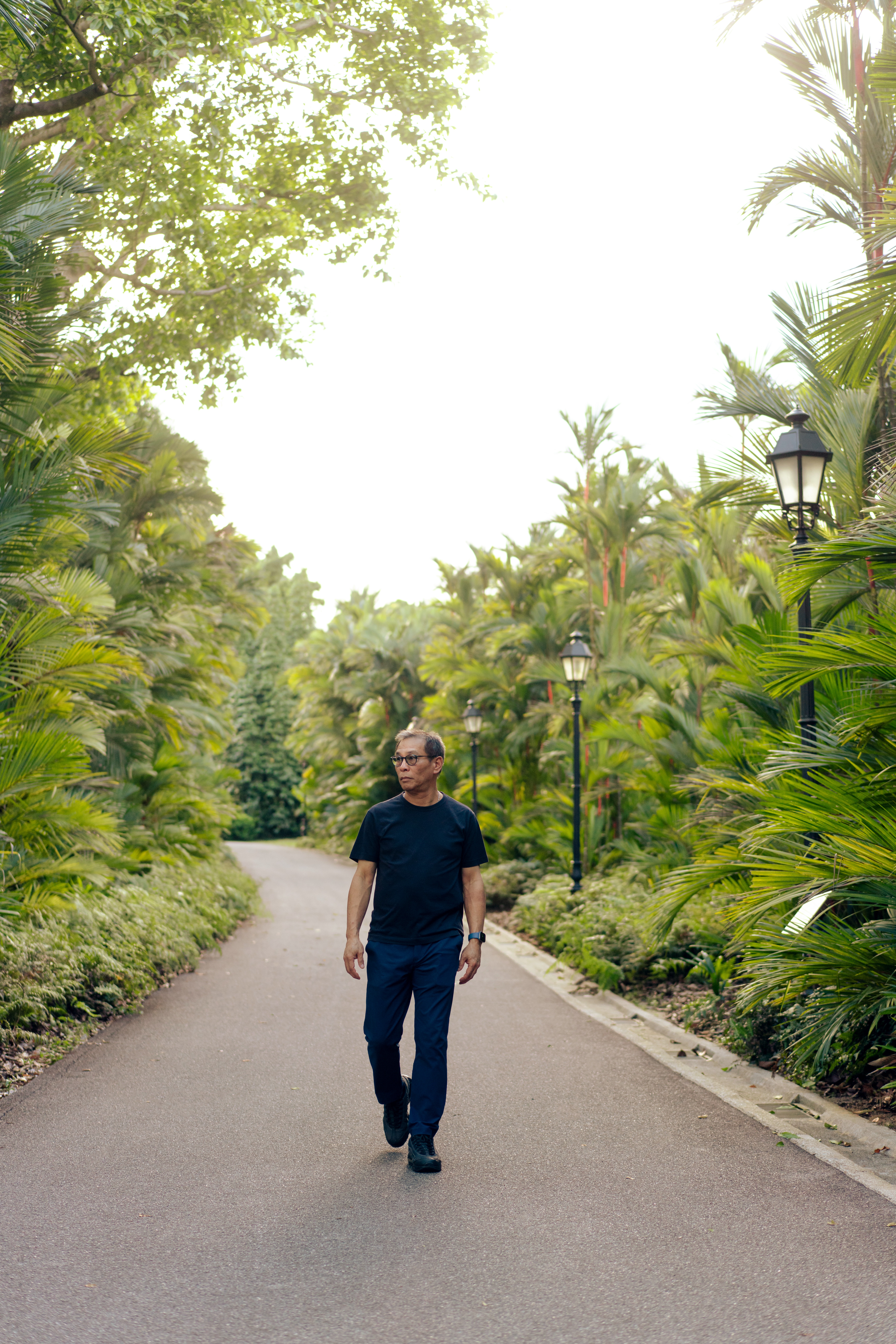 vincent walking through park