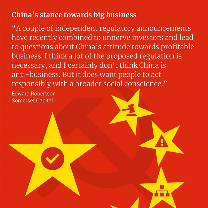 China's stance towards big business