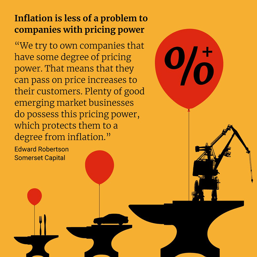 Inflation is less of a problem to companies with pricing power