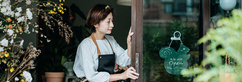 Florist opening shop