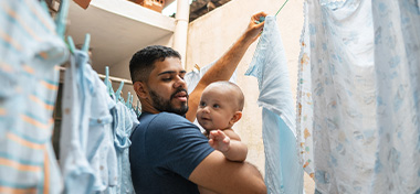 father and baby