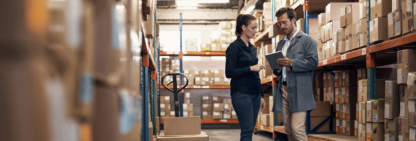 Employees in warehouse