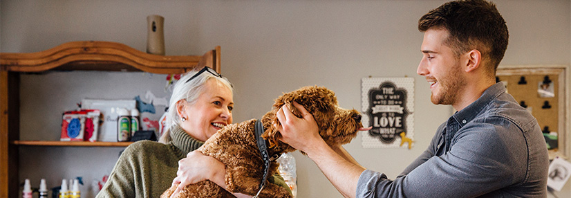 family and dog